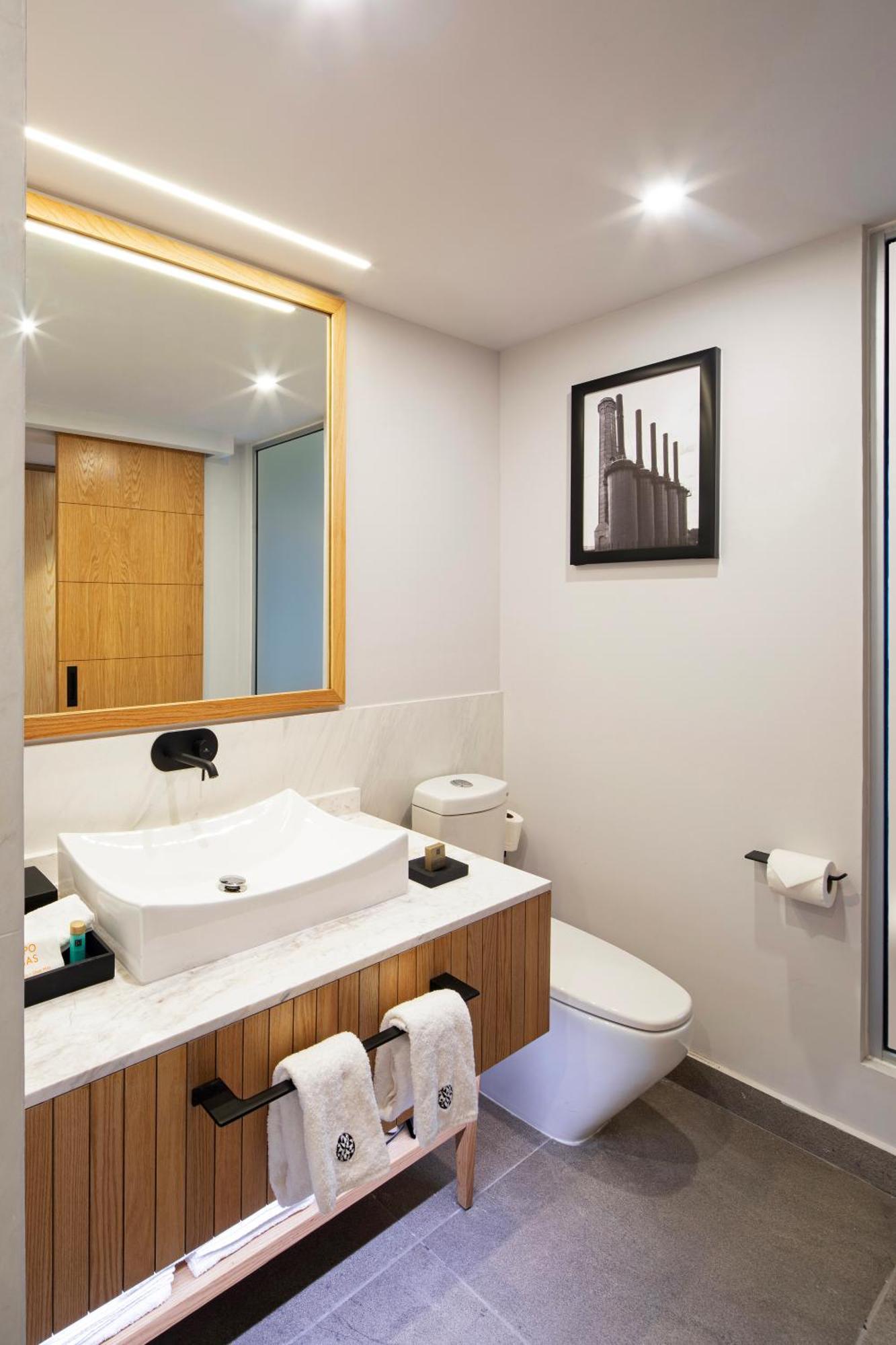 Galeria Plaza Monterrey Hotel Bagian luar foto Bathroom